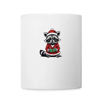 Cadeau de Noël du Père Noël raton laveur - Mug blanc - blanc - Devant