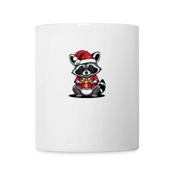 Cadeau de Noël du Père Noël raton laveur - Mug blanc - blanc - Devant