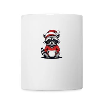 Cadeau de Noël du Père Noël raton laveur - Mug blanc - blanc - Devant