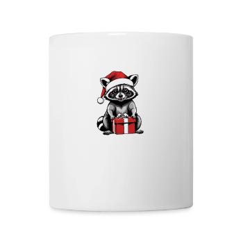 Cadeau de Noël du Père Noël raton laveur - Mug blanc - blanc - Devant