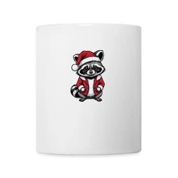 Cadeau de Noël du Père Noël raton laveur - Mug blanc - blanc - Devant
