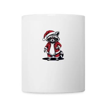 Cadeau de Noël du Père Noël raton laveur - Mug blanc - blanc - Devant