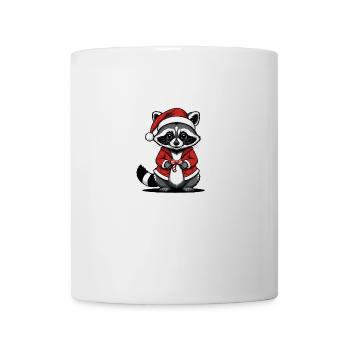 Cadeau de Noël du Père Noël raton laveur - Mug blanc - blanc - Devant