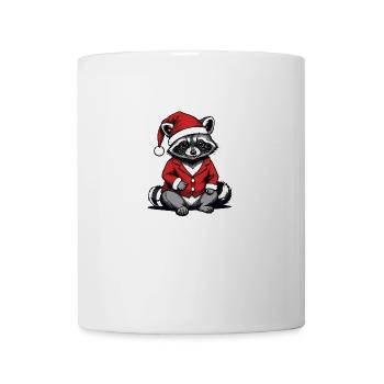 Cadeau de Noël du Père Noël raton laveur - Mug blanc - blanc - Devant