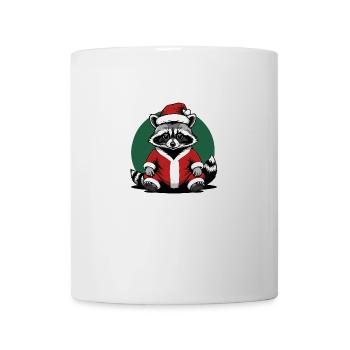 Cadeau de Noël du Père Noël raton laveur - Mug blanc - blanc - Devant