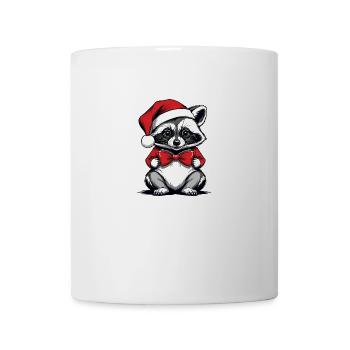 Cadeau de Noël du Père Noël raton laveur - Mug blanc - blanc - Devant