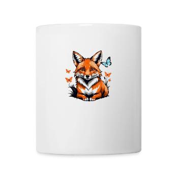 Fox Fox Flowers Cute Gift Animal Love for Women - Mug - white - Front