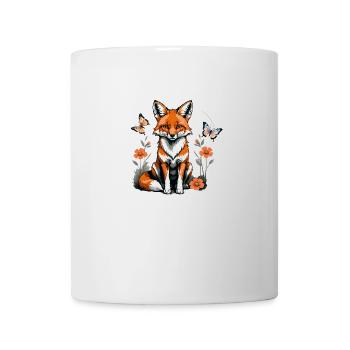 Fox Fox Flowers Cute Gift Animal Love for Women - Mug - white - Front