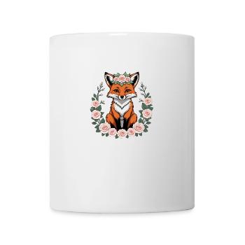 Fox Fox Flowers Cute Gift Animal Love for Women - Mug - white - Front