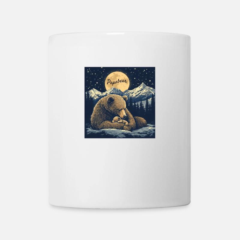The Papabear at peace with himself - Mug - white