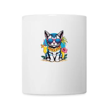 Cat Vacation Vacation Cat Vacation Hawaii Island Sea - Mug - white - Front