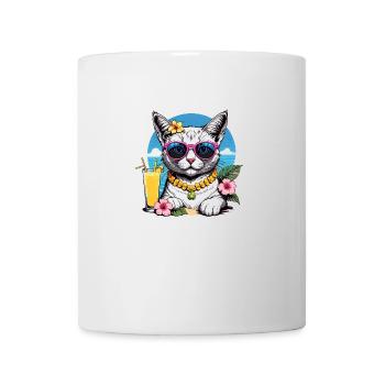 Cat Vacation Vacation Cat Vacation Hawaii Island Sea - Mug - white - Front