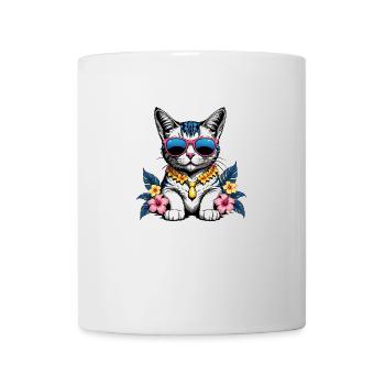 Cat Vacation Vacation Cat Vacation Hawaii Island Sea - Mug - white - Front