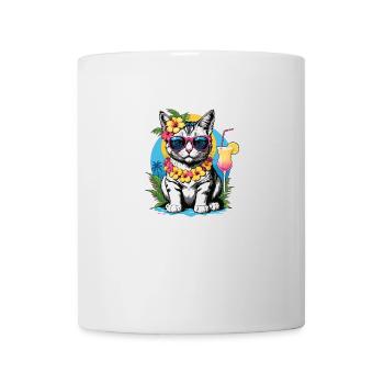 Cat Vacation Vacation Cat Vacation Hawaii Island Sea - Mug - white - Front