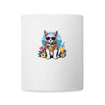 Cat Vacation Vacation Cat Vacation Hawaii Island Sea - Mug - white - Front