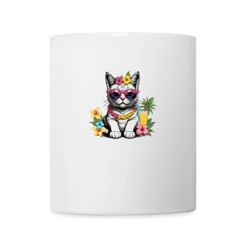 Cat Vacation Vacation Cat Vacation Hawaii Island Sea - Mug - white - Front