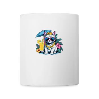 Cat Vacation Vacation Cat Vacation Hawaii Island Sea - Mug - white - Front