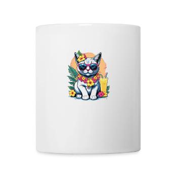Cat Vacation Vacation Cat Vacation Hawaii Island Sea - Mug - white - Front