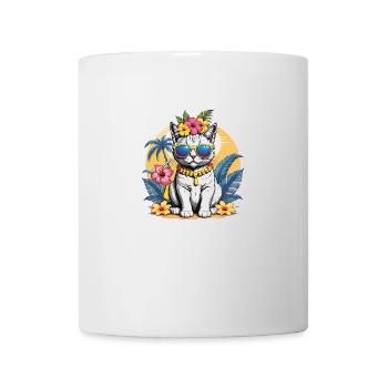 Cat Vacation Vacation Cat Vacation Hawaii Island Sea - Mug - white - Front