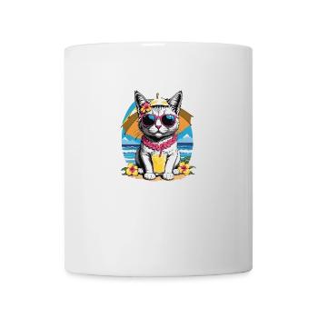 Cat Vacation Vacation Cat Vacation Hawaii Island Sea - Mug - white - Front