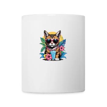 Cat Vacation Vacation Cat Vacation Hawaii Island Sea - Mug - white - Front