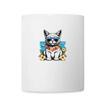 Cat Vacation Vacation Cat Vacation Hawaii Island Sea - Mug - white - Front