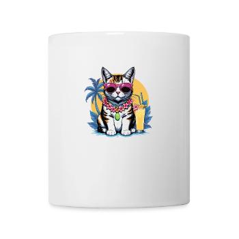 Cat Vacation Vacation Cat Vacation Hawaii Island Sea - Mug - white - Front