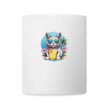 Cat Vacation Vacation Cat Vacation Hawaii Island Sea - Mug - white - Front