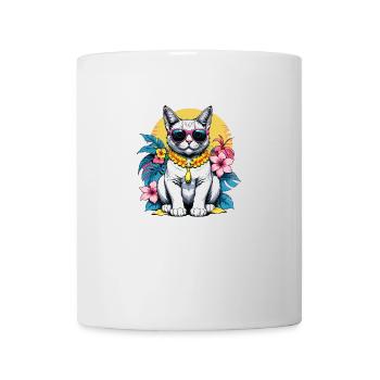 Cat Vacation Vacation Cat Vacation Hawaii Island Sea - Mug - white - Front