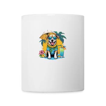 Vacances pour chiens Vacances pour chiens Île d’Hawaï Mer - Mug blanc - blanc - Devant