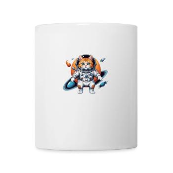 Katze Astronaut Weltall Katzenliebe Geschenk - Tasse - Weiß - Vorne