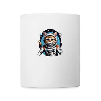 Katze Astronaut Weltall Katzenliebe Geschenk - Tasse - Weiß - Vorne