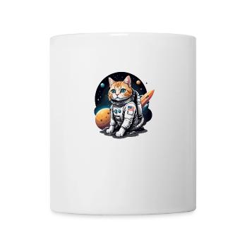 Katze Astronaut Weltall Katzenliebe Geschenk - Tasse - Weiß - Vorne