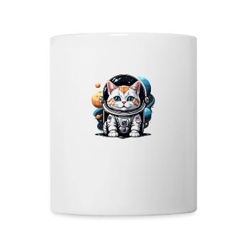 Katze Astronaut Weltall Katzenliebe Geschenk - Tasse - Weiß - Vorne