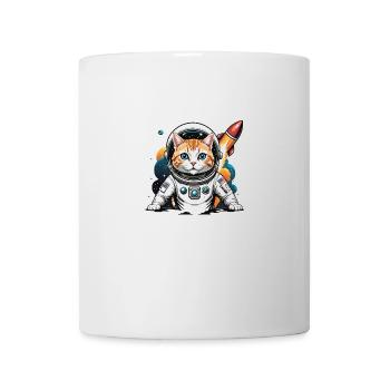 Katze Astronaut Weltall Katzenliebe Geschenk - Tasse - Weiß - Vorne