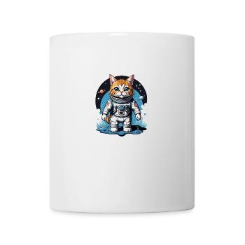 Katze Astronaut Weltall Katzenliebe Geschenk - Tasse - Weiß - Vorne