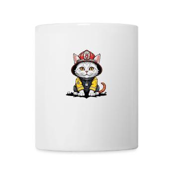 Chat Pompiers Chat Amour Chat Amoureux des Chats - Mug blanc - blanc - Devant