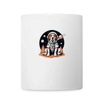 Hund Astronaut Dog Weltall Hundeliebe Geschenk - Tasse - Weiß - Vorne