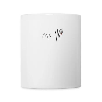 Golf Heartbeat Golf Golf Geschenkidee - Tasse - Weiß - Vorne