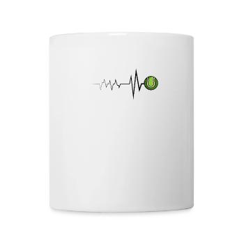 Tennis Battement De Coeur idée cadeau Tennis - Mug blanc - blanc - Devant