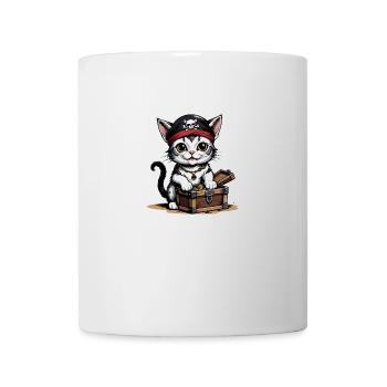 Pirate Chat Drôle Enfants Chemise Cadeau Pirate - Mug blanc - blanc - Devant