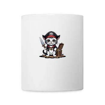 Pirate Chat Drôle Enfants Chemise Cadeau Pirate - Mug blanc - blanc - Devant