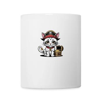 Pirate Chat Drôle Enfants Chemise Cadeau Pirate - Mug blanc - blanc - Devant