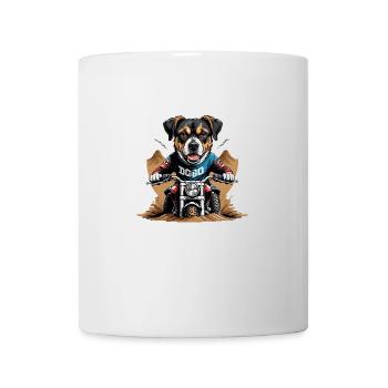 Motocross Vélo Chien Chien Cadeau Supermoto - Mug blanc - blanc - Devant