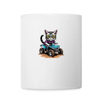 Cat Quad Cat Gift Supermoto Motorcycle - Mug - white - Front