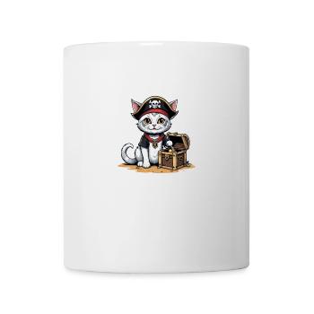 Pirate Chat Drôle Enfants Chemise Cadeau Pirate - Mug blanc - blanc - Devant