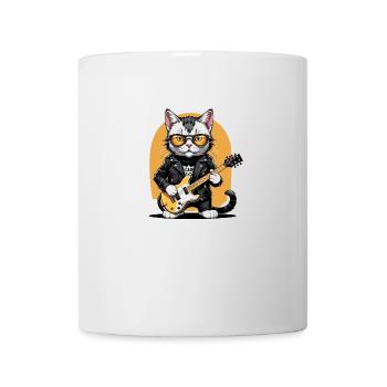 Cat Rocker Cat HardRock Gift - Mug blanc - blanc - Devant