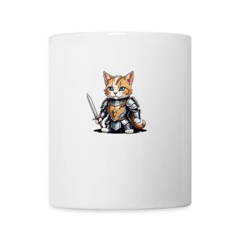 Cat Ritter Knight Katze Geschenk Mittelalter - Tasse - Weiß - Vorne