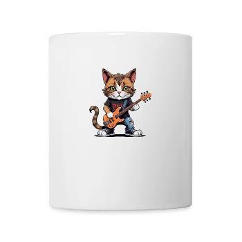 Cat Rocker Cat HardRock Gift - Mug blanc - blanc - Devant