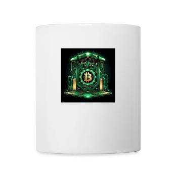 Bitcoin Krypto Crypto to the Moon Geschenk Tresor - Tasse - Weiß - Vorne